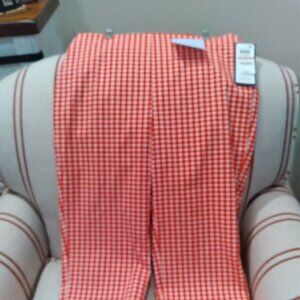 Red check Charter Club ankle pants